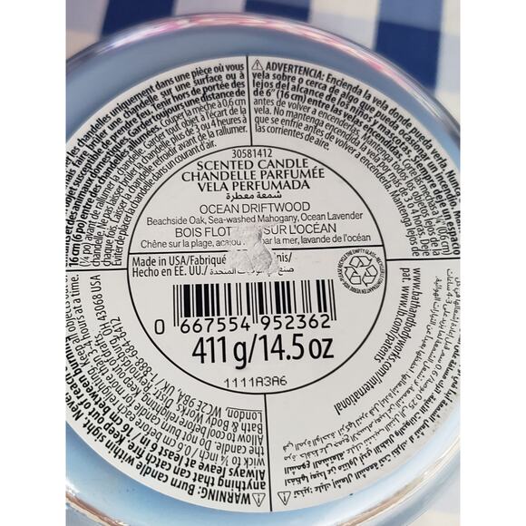 BBW Ocean Driftwood Large 3 Wick Candle Home Fragrance Decor - Picture 2 of 2